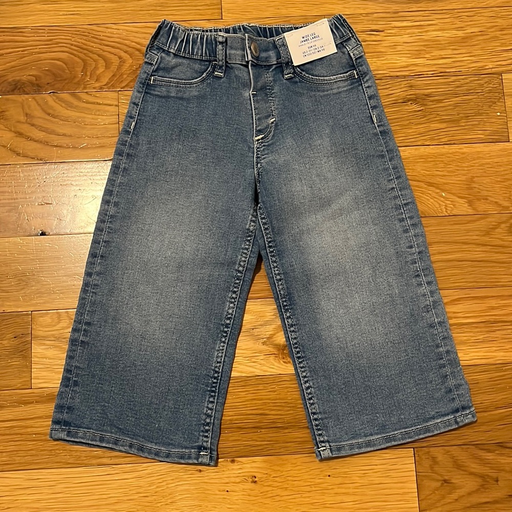 2T 3T H&M wide leg denim stretchy jeans